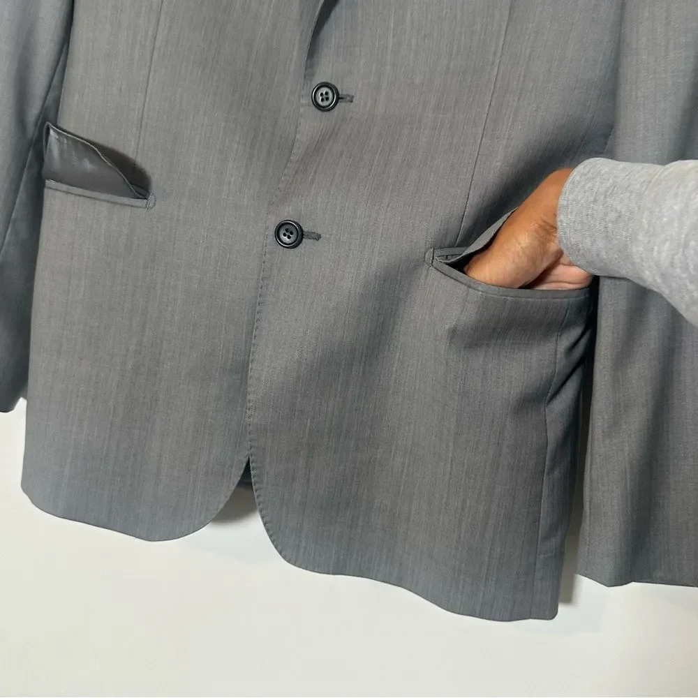 Saks‎ 5th Ave Black * Ermenegildo Zegna Wool Silk Sport Coat Blazer Sz 38 Office